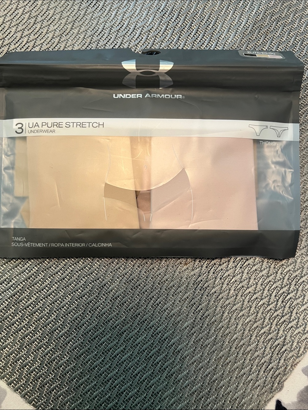 Under Armour UA Pure Stretch Women’s Thong 2 pack (1 missing)- Nude/Tan